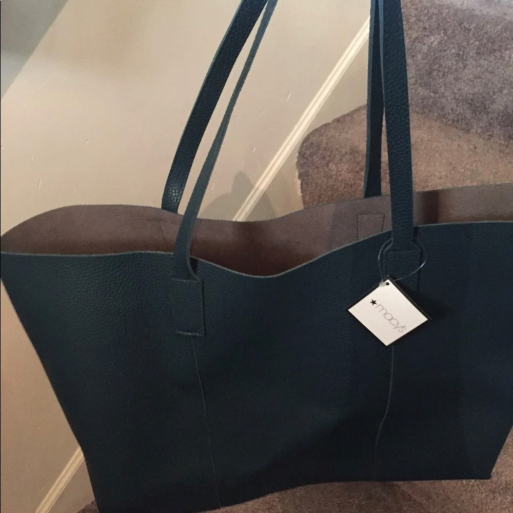 Dark teal tote bag